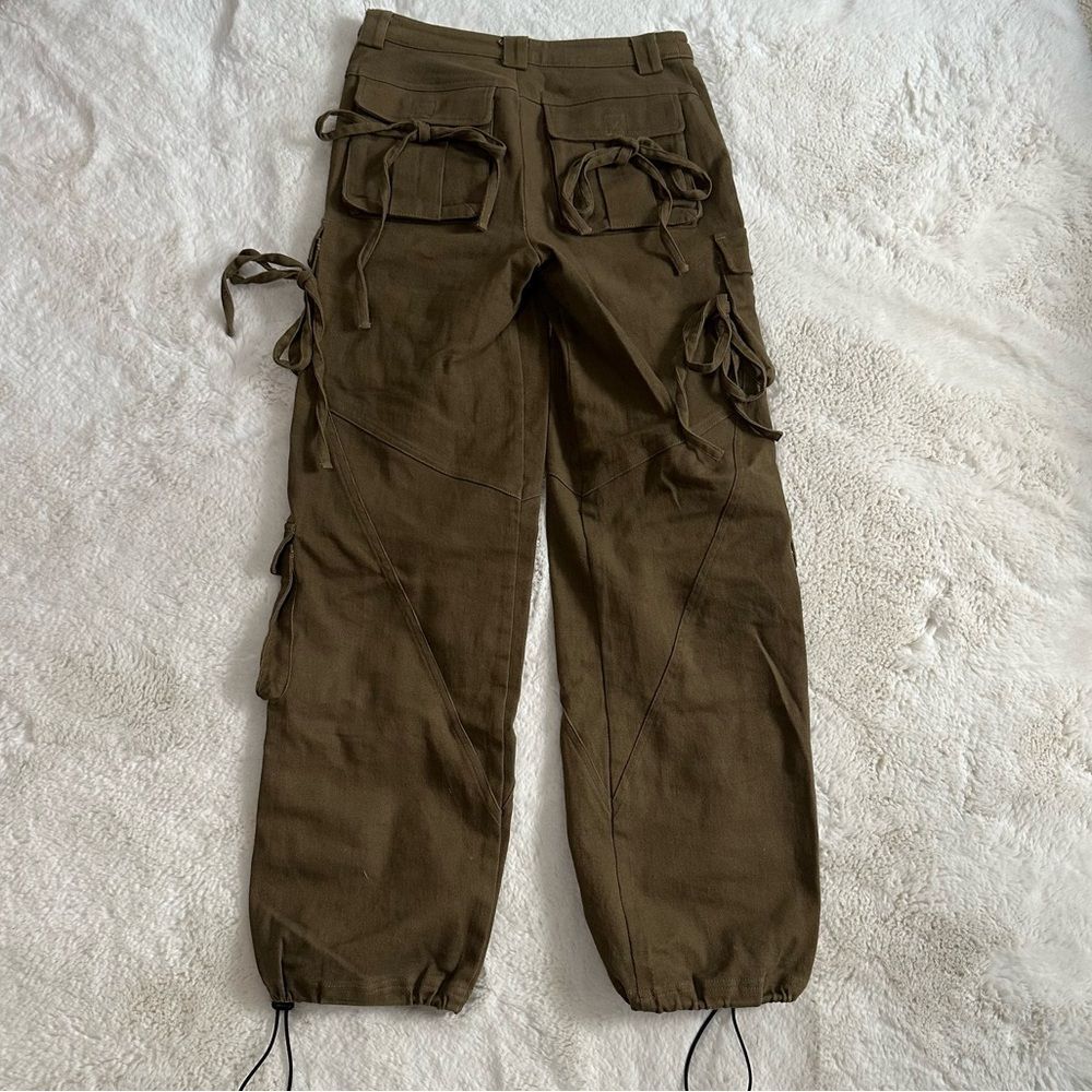 I.AM.GIA I am Gia baggy arm green cargo pants with Bow detail - Picture 10 of 16